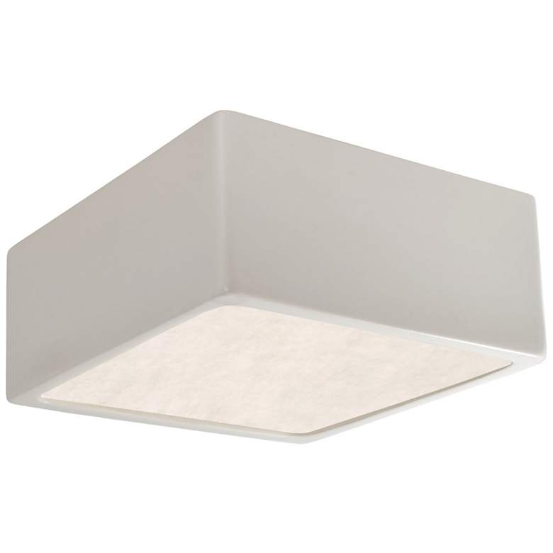 Image 1 Short Square Matte White LED Flush-Mount