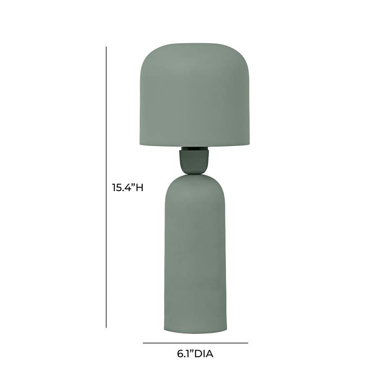 Image 5 Shroom 15 1/2" High Matte Green Accent Table Lamp more views