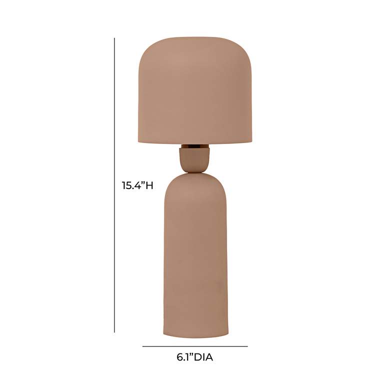 Image 5 Shroom 15 1/2" High Matte Terracotta Accent Table Lamp more views
