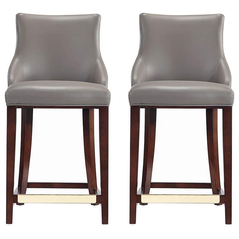 Image 1 Shubert Counter Stool in Dark Taupe - Set of 2
