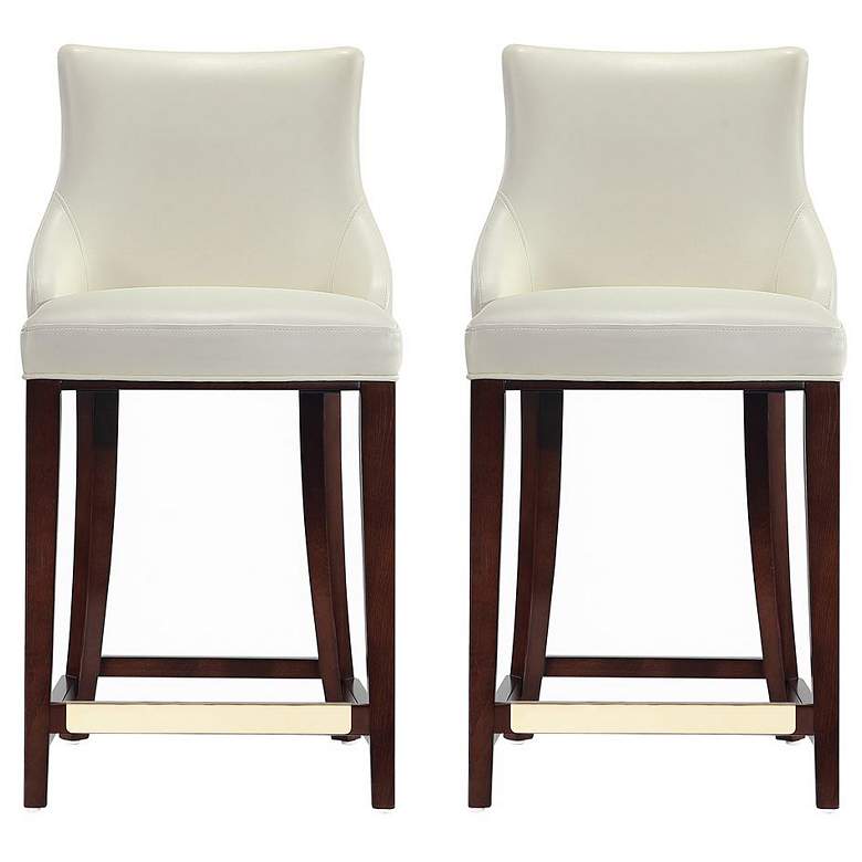 Image 1 Shubert Counter Stool in Ivory - Set of 2