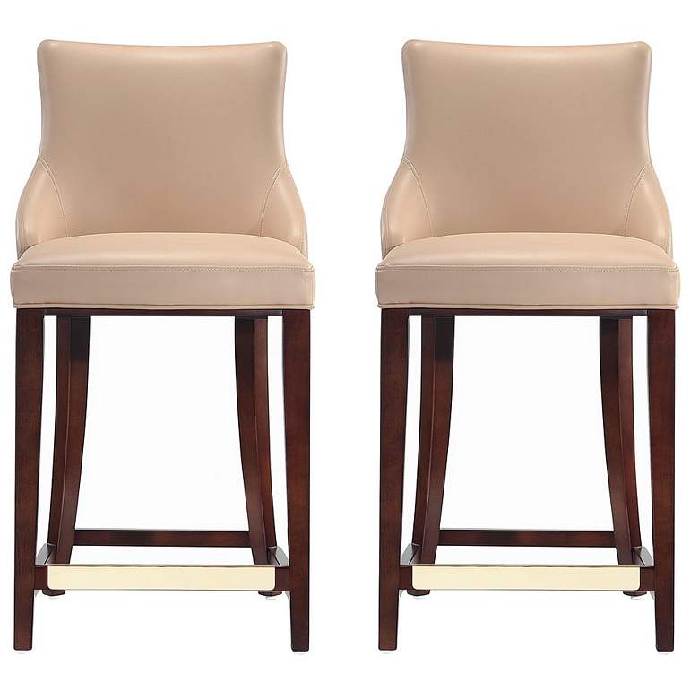 Image 1 Shubert Counter Stool in Tan - Set of 2