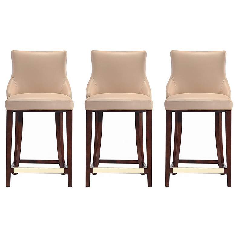 Image 1 Shubert Counter Stool in Tan - Set of 3
