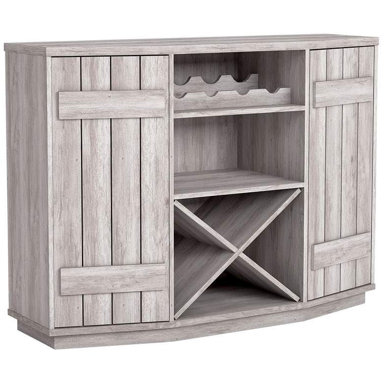 Image 2 Shutler 47 1/4" Wide Coastal White Wood 5-Shelf Buffet