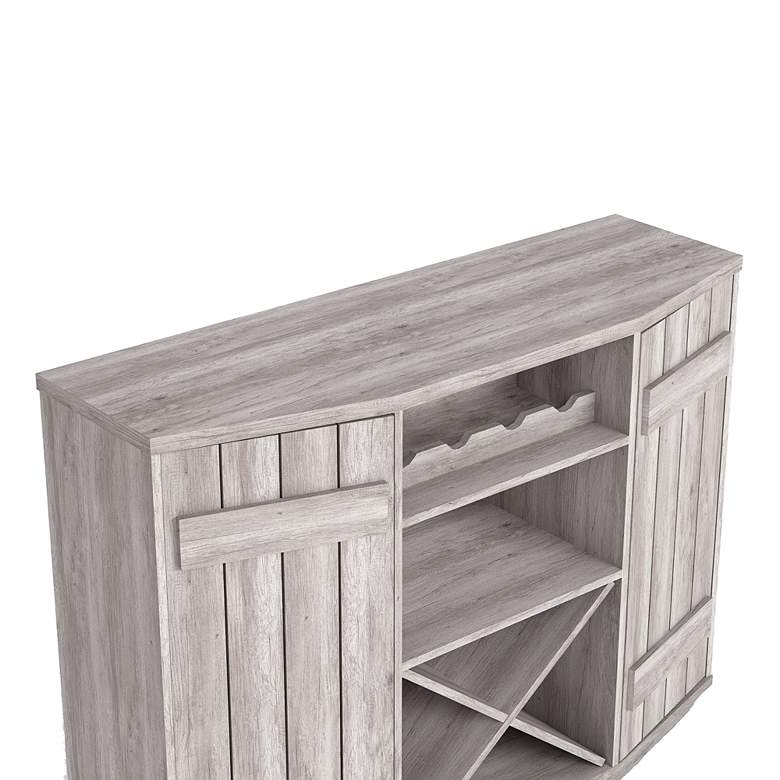 Image 3 Shutler 47 1/4" Wide Coastal White Wood 5-Shelf Buffet more views