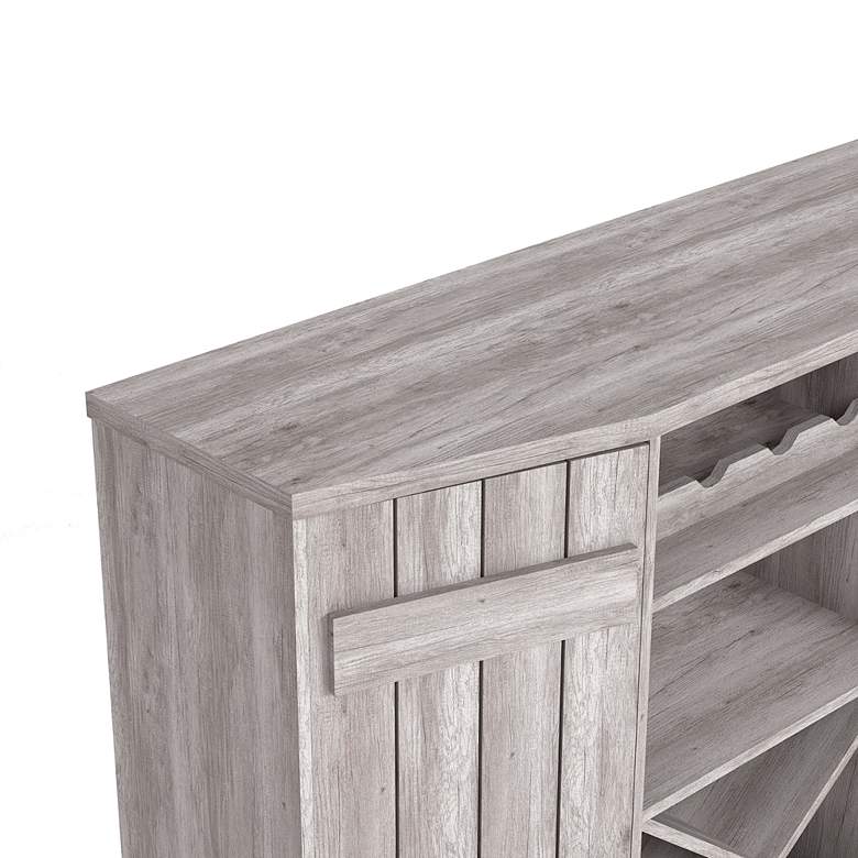 Image 4 Shutler 47 1/4" Wide Coastal White Wood 5-Shelf Buffet more views