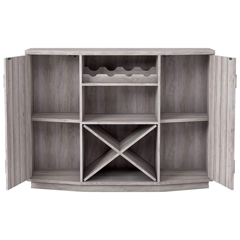 Image 6 Shutler 47 1/4" Wide Coastal White Wood 5-Shelf Buffet more views