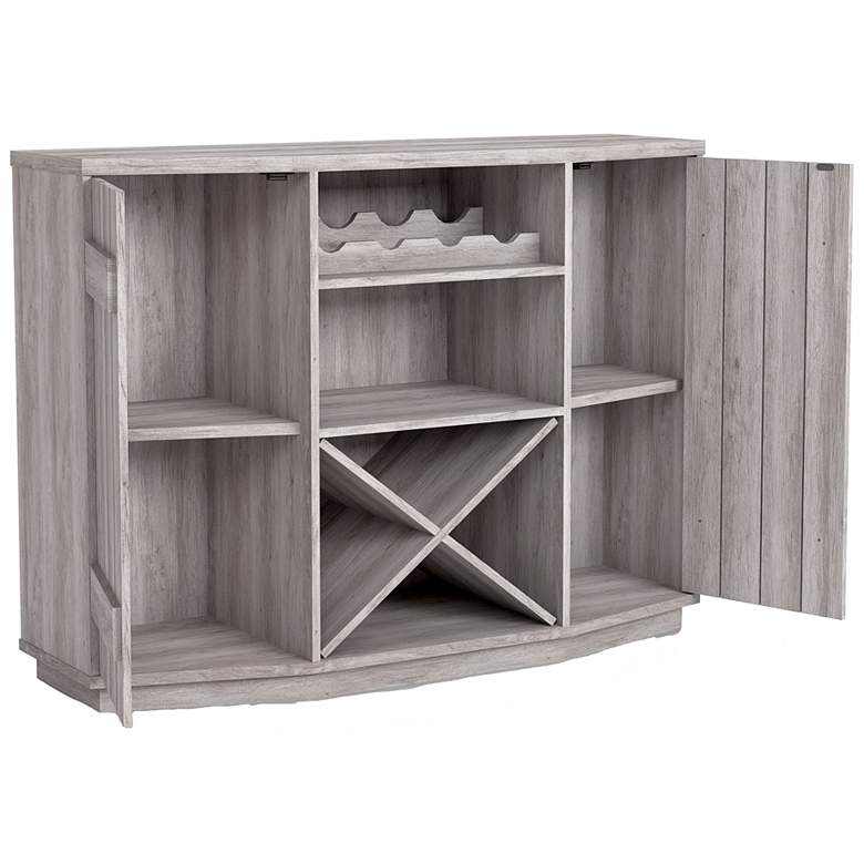 Image 7 Shutler 47 1/4" Wide Coastal White Wood 5-Shelf Buffet more views