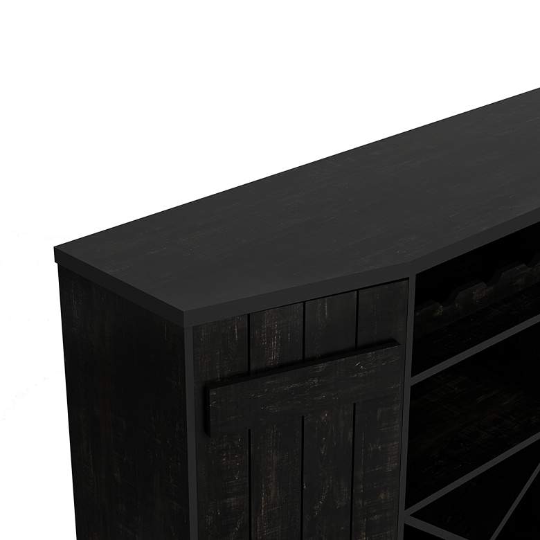Image 4 Shutler 47 1/4" Wide Reclaimed Black Oak Wood 5-Shelf Buffet more views