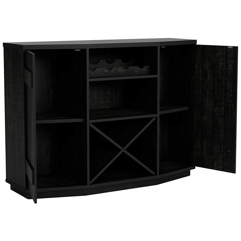 Image 7 Shutler 47 1/4" Wide Reclaimed Black Oak Wood 5-Shelf Buffet more views