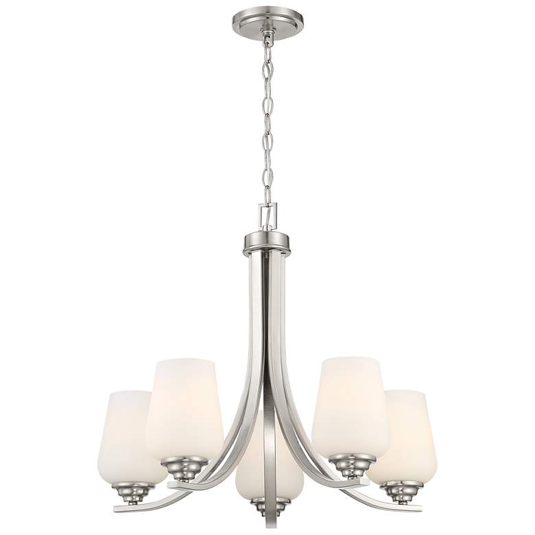 Image 1 Shyloh 23 1/2" Wide Brushed Nickel 5-Light Chandelier