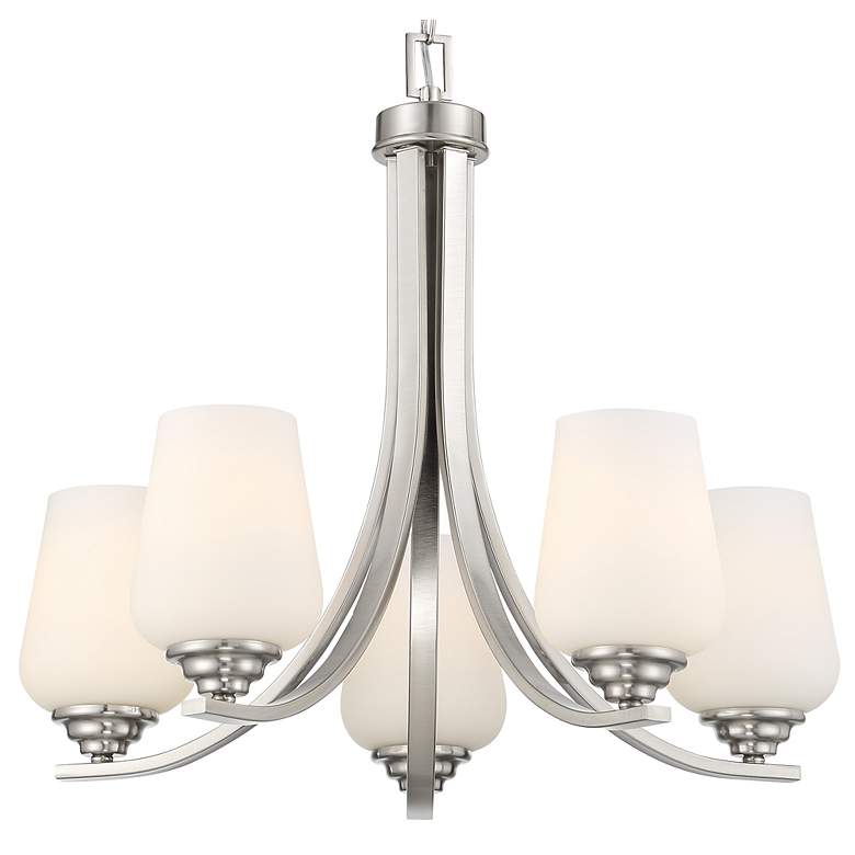 Image 2 Shyloh 23 1/2" Wide Brushed Nickel 5-Light Chandelier more views