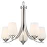 2_Shyloh 23 1/2" Wide Brushed Nickel 5-Light Chandelier more views