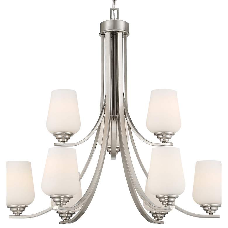 Image 2 Shyloh 31 1/2" Wide Brushed Nickel 9-Light Chandelier more views