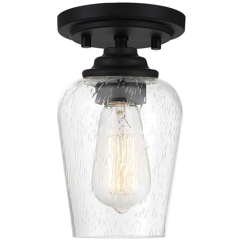 Image 3 Shyloh 7 1/4" High Coal and Clear Glass Mini Pendant more views