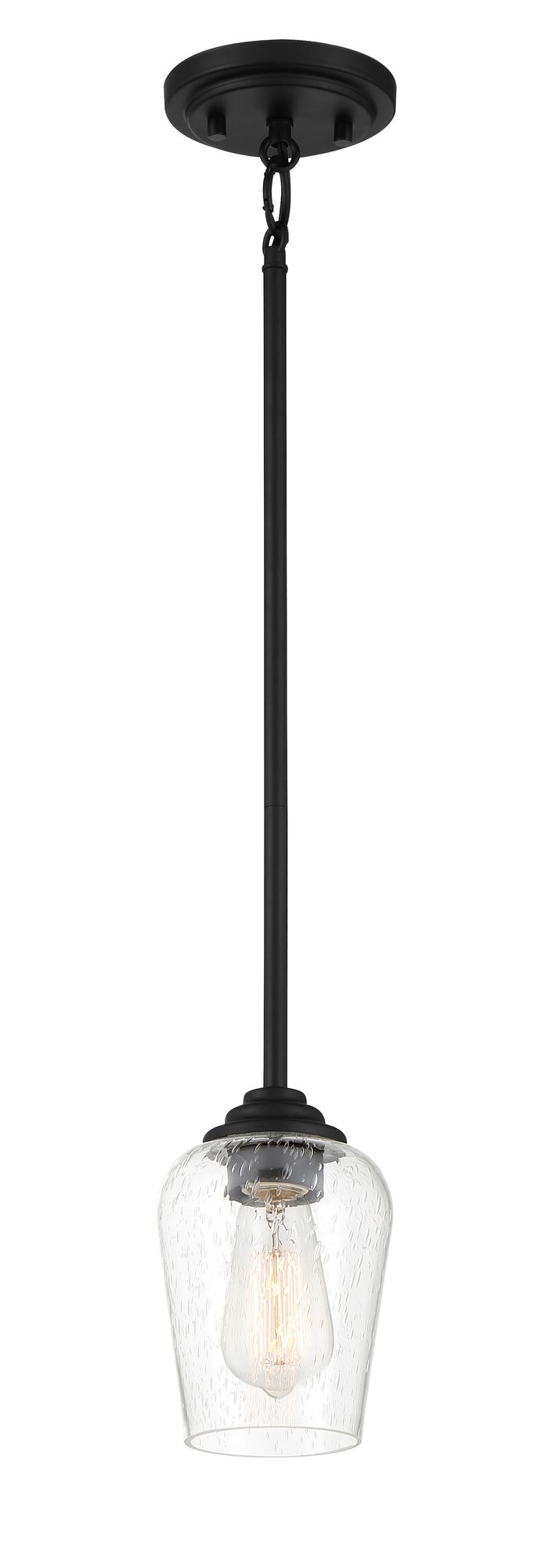 Image 7 Shyloh 7 1/4" High Coal and Clear Glass Mini Pendant more views