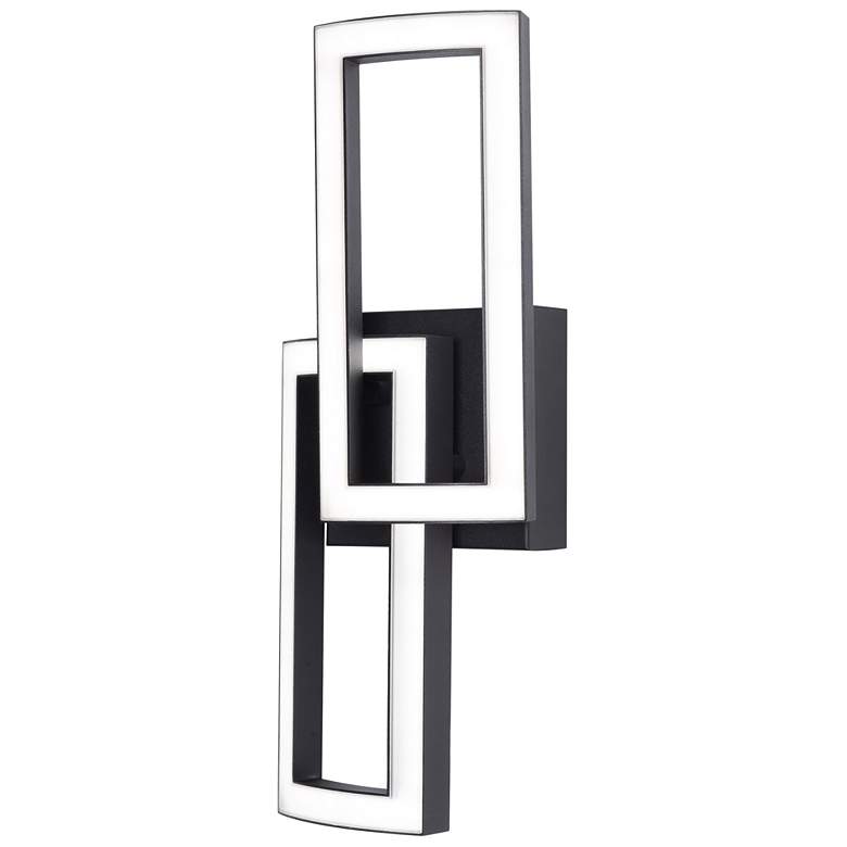 Image 1 Sia 16.75" High Black LED Sconce