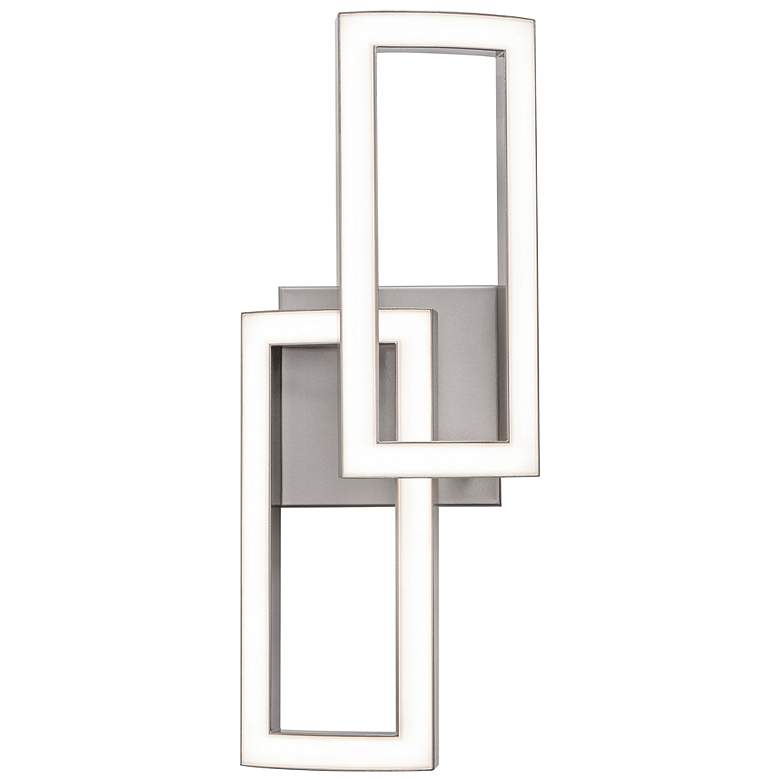 Image 2 Sia 16.75" High Painted Nickel LED Sconce more views