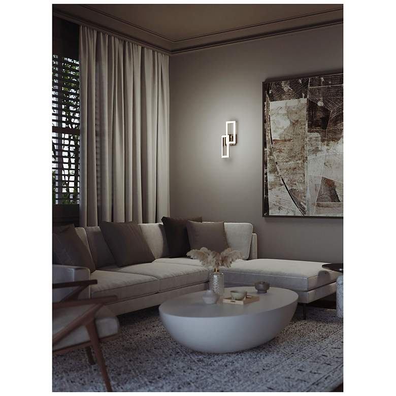 Image 3 Sia 16.75" High Painted Nickel LED Sconce more views