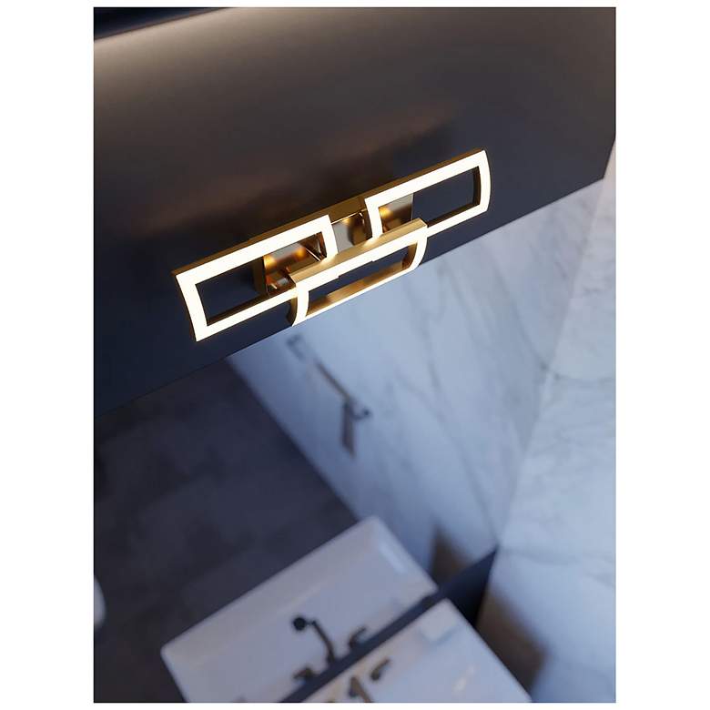 Image 3 Sia 23.31" Wide Gold LED Vanity more views