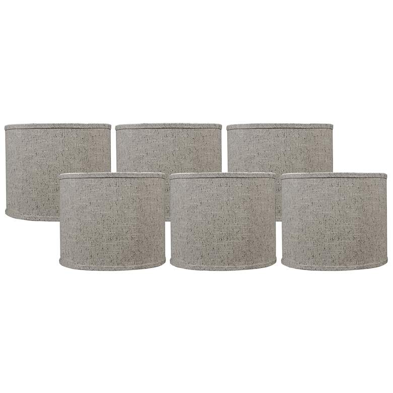 Image 1 Siam Brown Set of 6 Drum Lamp Shades 5x5x4.5 (Clip-On)