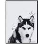 2_Siberian Husky 24"x18" Printed Glass Framed Wall Art