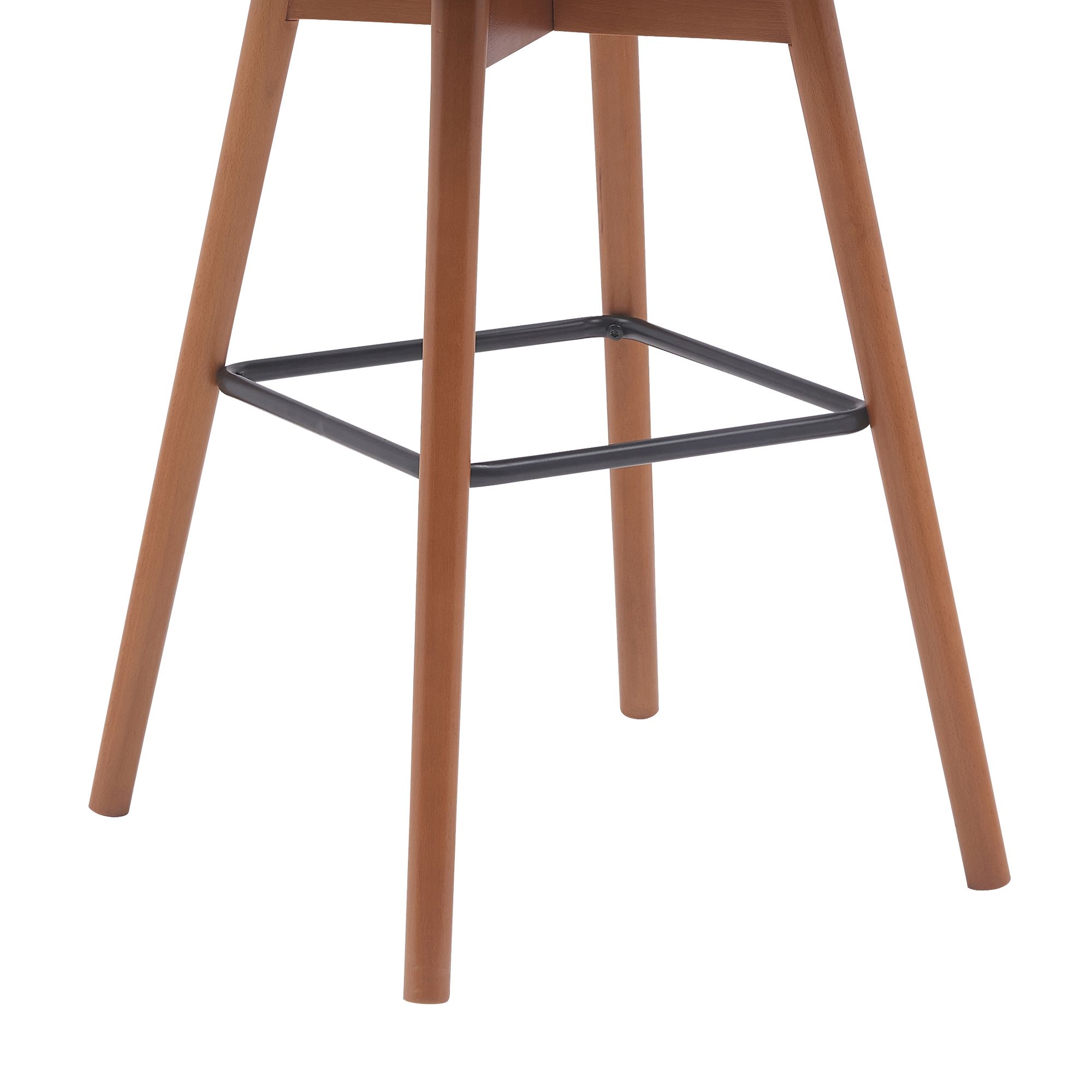 Image 7 Sicily 30 in. Swivel Barstool in Walnut Wood and Grey Faux Leather more views