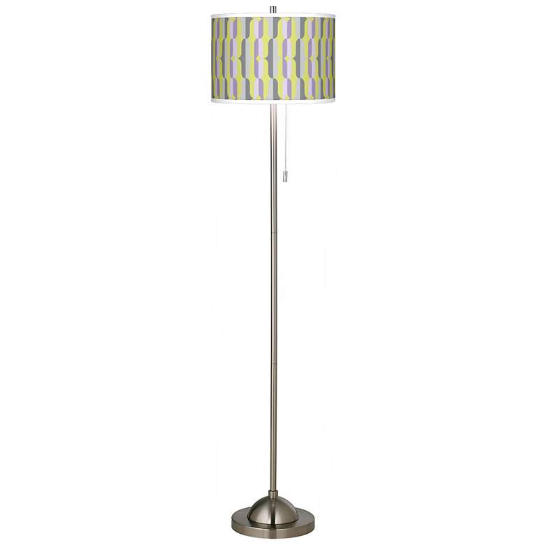 Image 1 Side By Side Brushed Nickel Pull Chain Floor Lamp