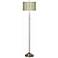 Side By Side Brushed Nickel Pull Chain Floor Lamp