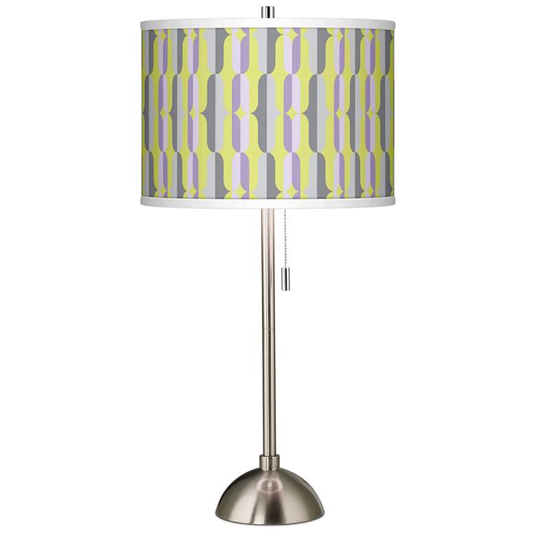 Image 1 Side By Side Giclee Brushed Steel Table Lamp
