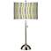 Side By Side Giclee Brushed Steel Table Lamp