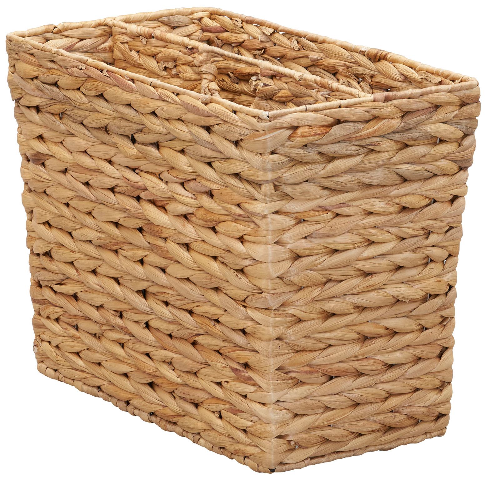 Image 2 Side by Side Magazine Rack, Natural Water Hyacinth