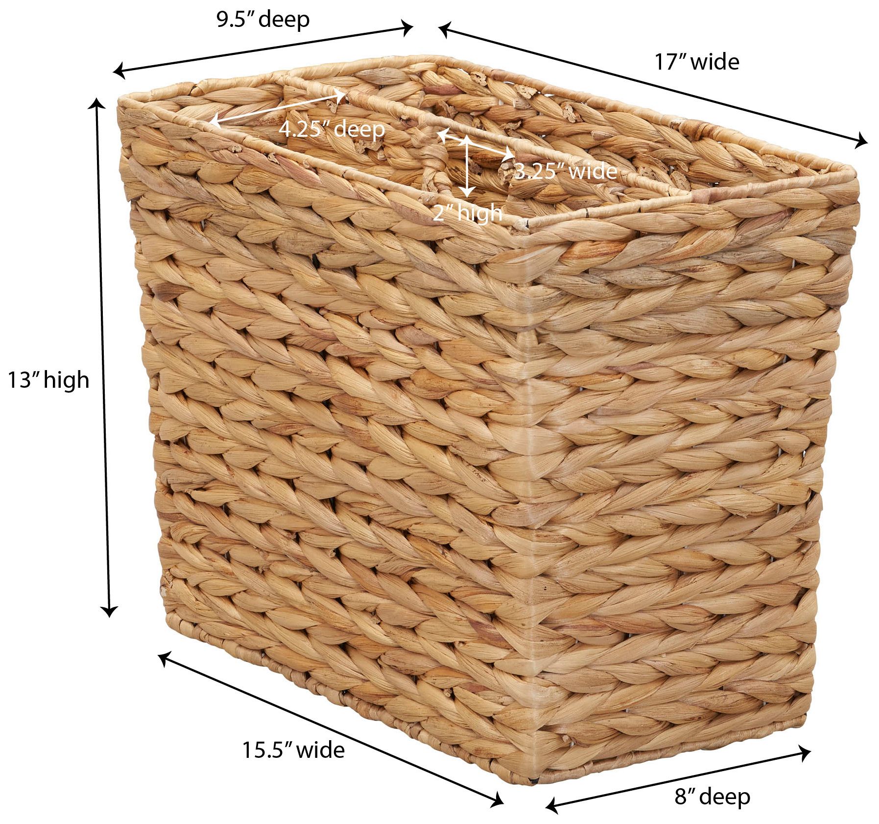 Image 3 Side by Side Magazine Rack, Natural Water Hyacinth more views