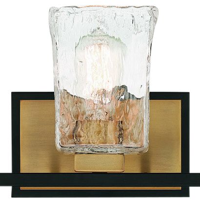 Image 2 Sidney 3-Light Bathroom Vanity Light in Matte Black with Warm Brass Accents more views