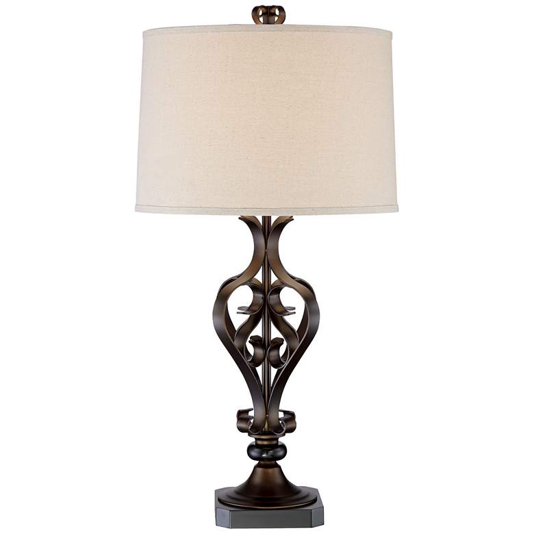 Image 1 Sidney Iron Scroll Table Lamp