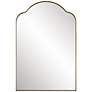 Sidney Plated Brushed Brass 20" x 30" Arch Wall Mirror