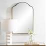 2_Sidney Plated Brushed Brass 20" x 30" Arch Wall Mirror