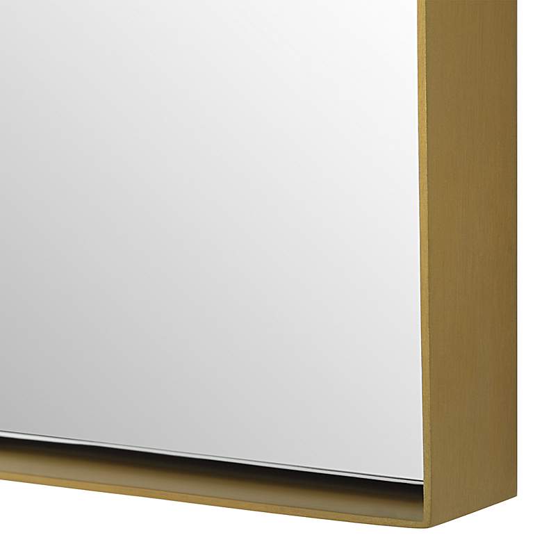Image 5 Sidney Plated Brushed Brass 20 inch x 30 inch Arch Wall Mirror more views