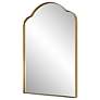 5_Sidney Plated Brushed Brass 20" x 30" Arch Wall Mirror more views