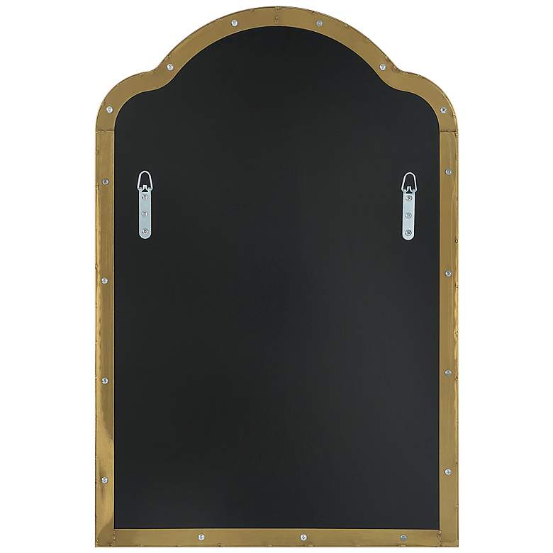 Image 7 Sidney Plated Brushed Brass 20 inch x 30 inch Arch Wall Mirror more views