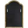 Sidney Plated Brushed Brass 20" x 30" Arch Wall Mirror in scene