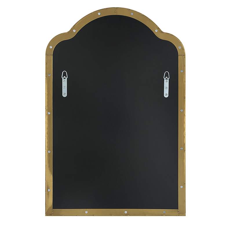 Image 7 Sidney Plated Brushed Brass 20" x 30" Arch Wall Mirror more views