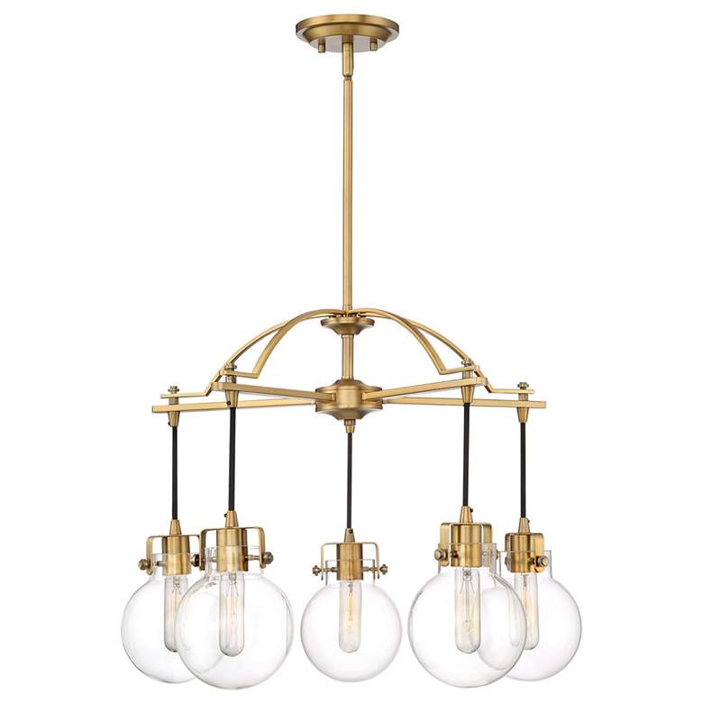 Image 1 Sidwell 5-Lt Brass Chandelier