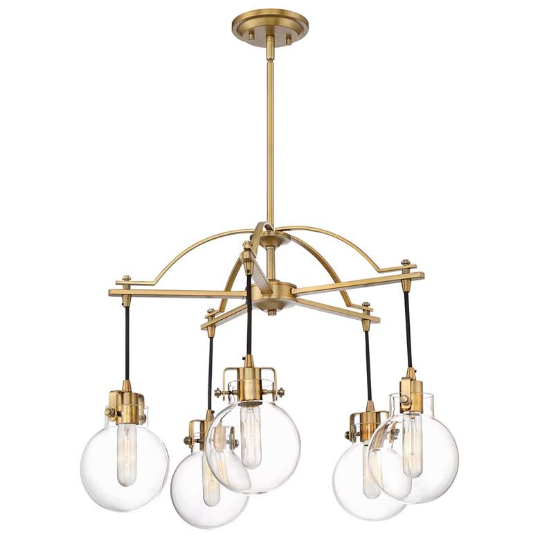Image 3 Sidwell 5-Lt Brass Chandelier more views