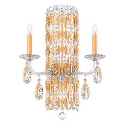 Siena 2-Light Wall Sconce in Heirloom Gold with Radiance Crystal Crystal