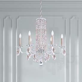 Image1 of Siena 23.5"H x 24.5"W 6-Light Crystal Chandelier in Heirloom Gold