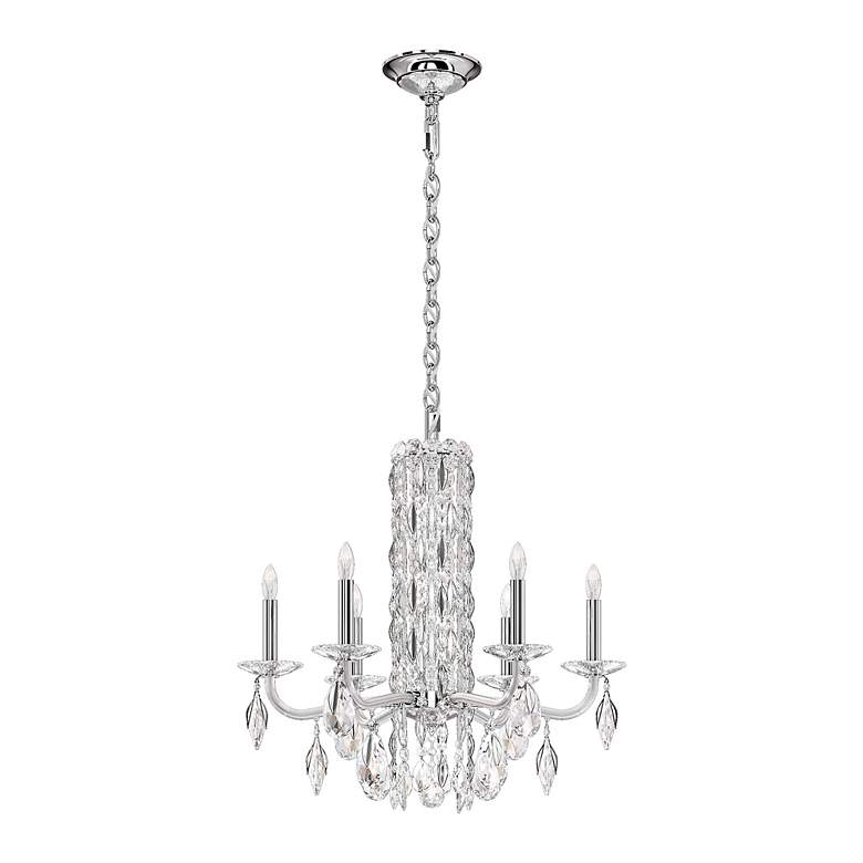 Image 2 Siena 23.5"H x 24.5"W 6-Light Crystal Chandelier in Pol Stainless