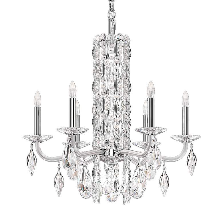 Image 3 Siena 23.5"H x 24.5"W 6-Light Crystal Chandelier in Pol Stainless more views