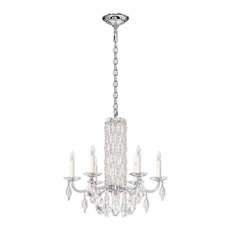 Image 2 Siena 23.5"H x 24.5"W 6-Light Crystal Chandelier in White