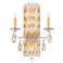 Siena 23"H x 16"W 2-Light Crystal Wall Sconce in Antique Silver